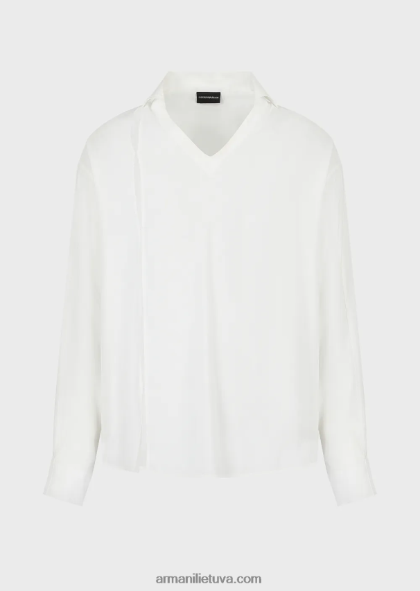 vyrųArmani V formos kaklo marškinėliai iš minkšto audinio 02482X1114