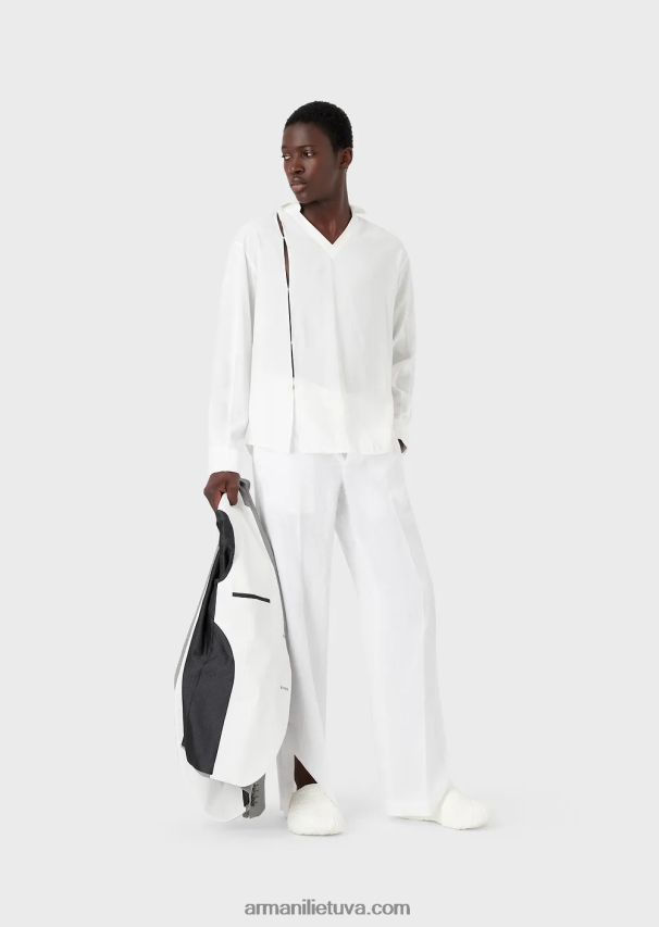 vyrųArmani V formos kaklo marškinėliai iš minkšto audinio 02482X1114