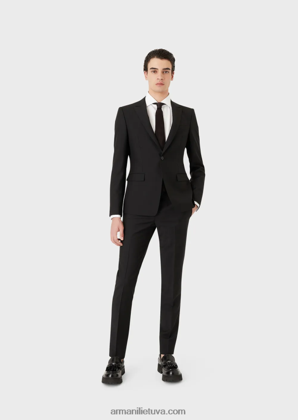 vyrųArmani medvilniniai marškinėliai mikro raštais 02482X1069