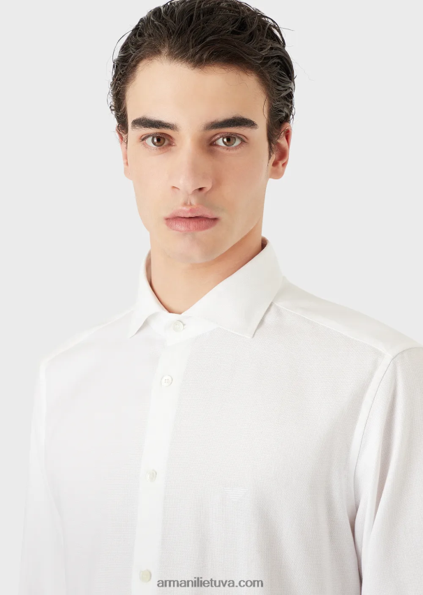 vyrųArmani medvilniniai marškinėliai mikro raštais 02482X1069