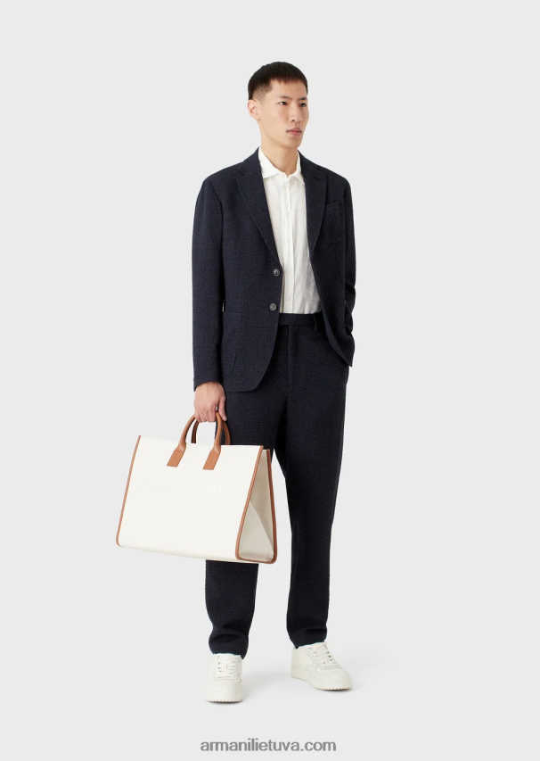 vyrų baltas Armani drabužiais dažyti lininiai marškiniai trumpomis rankovėmis prancūziška apykakle 02482X1064