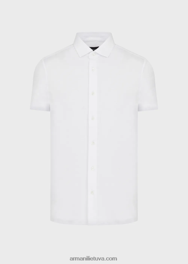 vyrų baltas Armani marškinėliai trumpomis rankovėmis 02482X1117