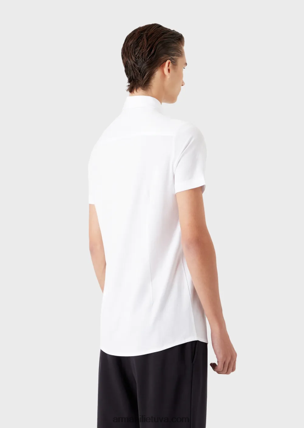 vyrų baltas Armani marškinėliai trumpomis rankovėmis 02482X1117