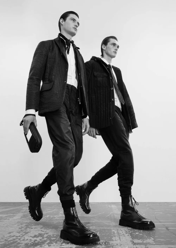 vyrų baltas Armani tamprūs nailono mišinio marškiniai su išsiuvinėtu ereliu 02482X1102