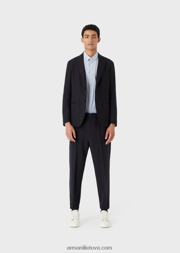 vyrų dryžuotas Armani tampri medvilniniai ploni dryžuoti marškiniai 02482X1138