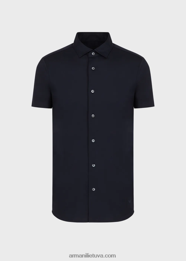 vyrų tamsiai mėlyna Armani marškinėliai trumpomis rankovėmis 02482X1116