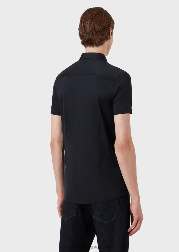 vyrų tamsiai mėlyna Armani marškinėliai trumpomis rankovėmis 02482X1116