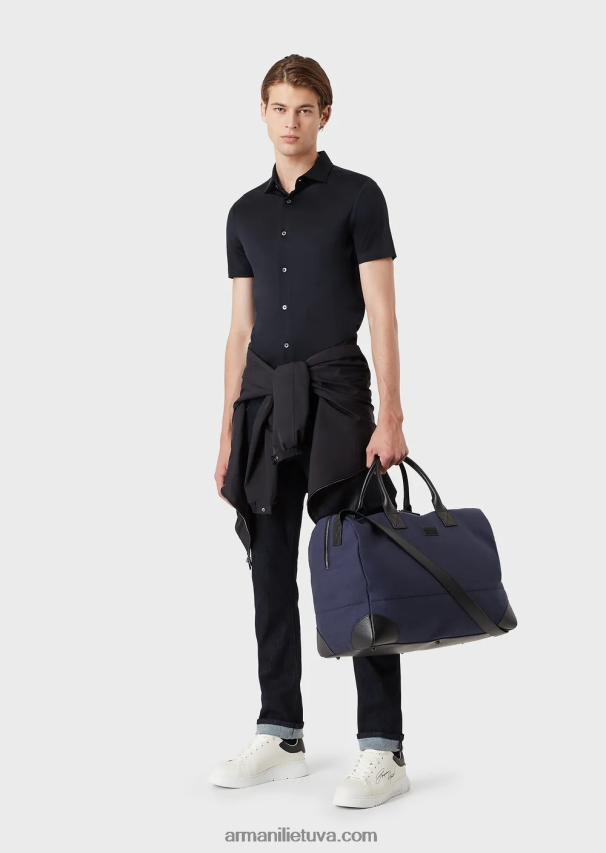 vyrų tamsiai mėlyna Armani marškinėliai trumpomis rankovėmis 02482X1116