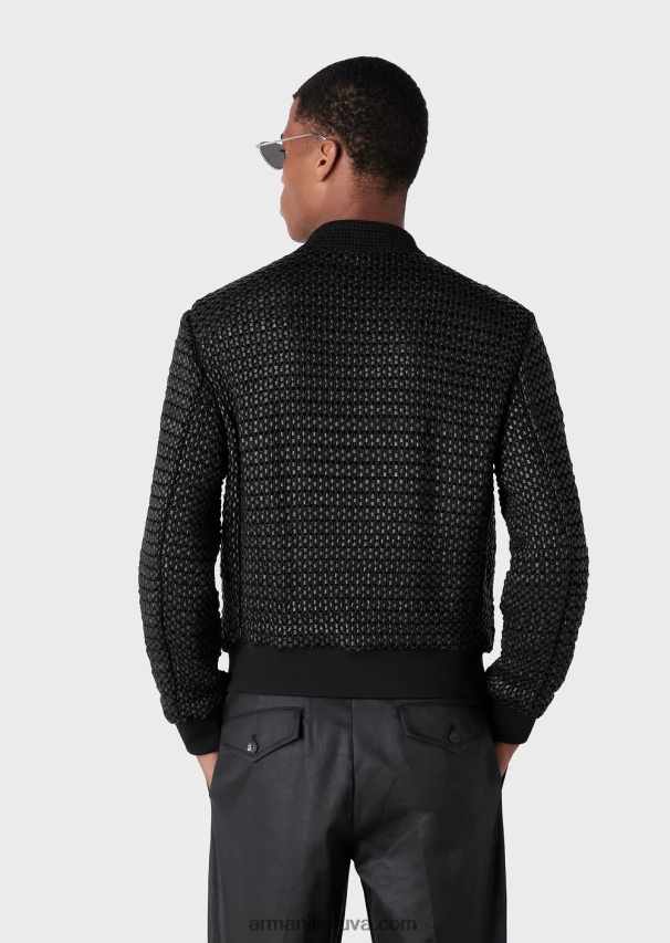 vyrųArmani ėriuko odos nappa odos palaidinė su austa 3d efektu 02482X1292