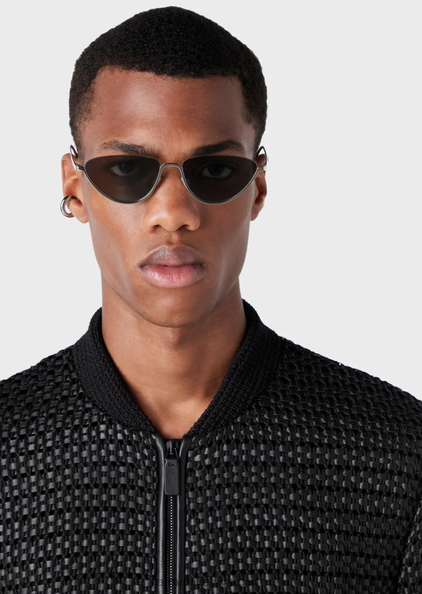 vyrųArmani ėriuko odos nappa odos palaidinė su austa 3d efektu 02482X1292