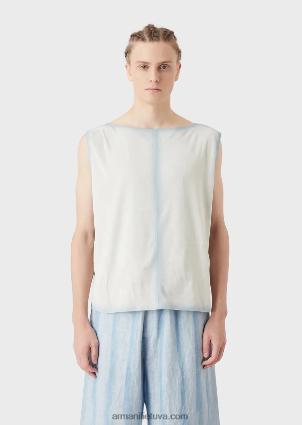 vyrų ledas Armani lengvas ožkos zomšos viršus su rankų darbo gradiento efektu 02482X1294