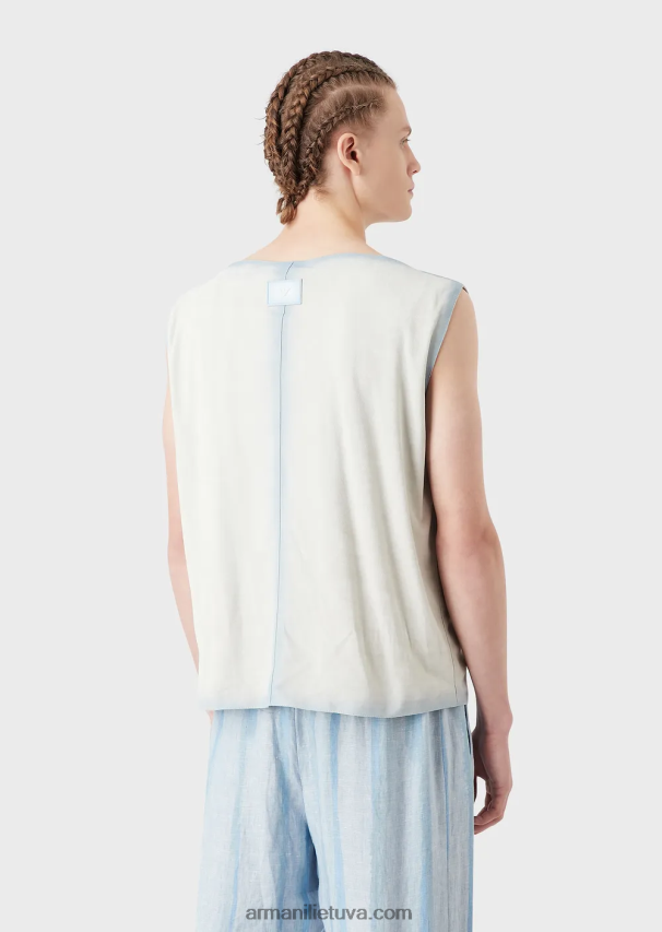 vyrų ledas Armani lengvas ožkos zomšos viršus su rankų darbo gradiento efektu 02482X1294