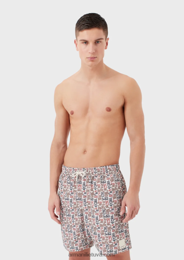 vyrųArmani tvarios kolekcijos perdirbto audinio maudymosi kelnaitės 02482X984