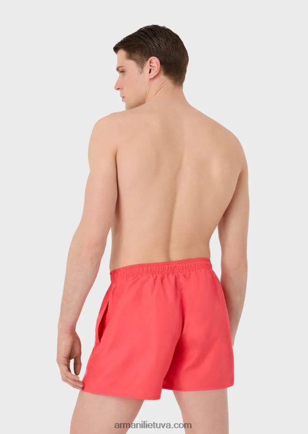 vyrų koralas Armani būtini maudymosi šortai su virvelėmis 02482X991