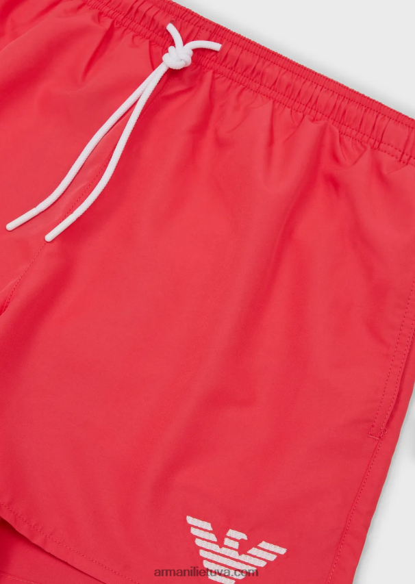 vyrų koralas Armani būtini maudymosi šortai su virvelėmis 02482X991
