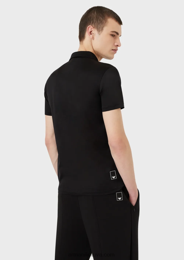 vyrųArmani „Travel essentials“ plono prigludimo trikotažiniai polo marškinėliai 02482X1570