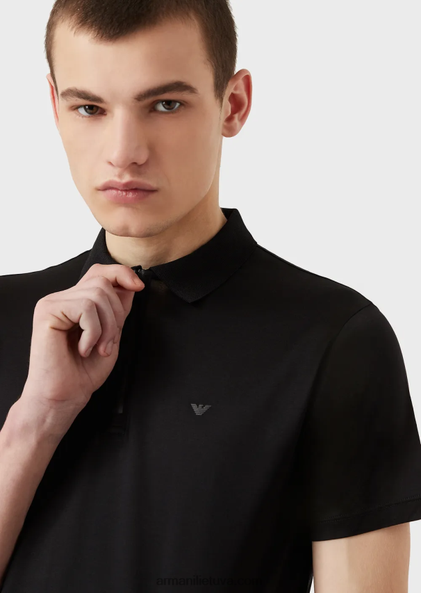 vyrųArmani „Travel essentials“ plono prigludimo trikotažiniai polo marškinėliai 02482X1570