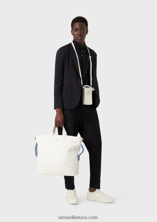 vyrų tamsiai mėlyna Armani trikotažiniai polo marškinėliai su žakardo logotipu 02482X1530