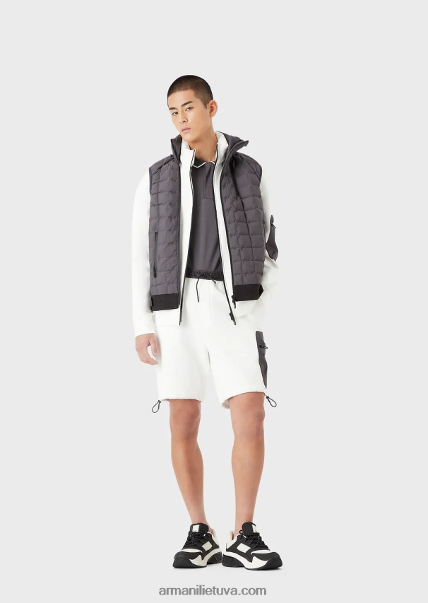 vyrų tamsiai pilka Armani Kelionių reikmenys Tencel-blend trikotažiniai polo marškinėliai 02482X1526