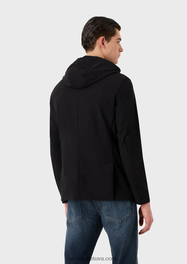 vyrųArmani dvipusis tamprus techninis-nailoninis dvieilis striukė su nuimamu vidiniu skydeliu 02482X1022