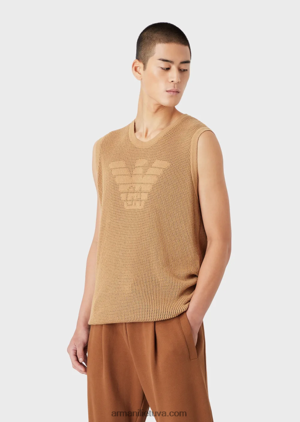 vyrųArmani tvarios kolekcijos negabaritinis apatinis trikotažas, pagamintas iš perdirbtų verpalų megzto tinklelio 02482X1256