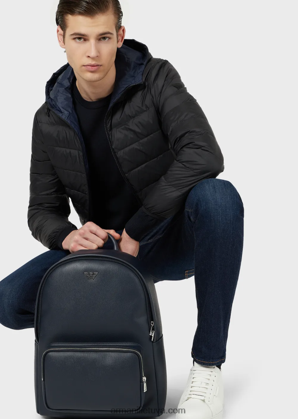 vyrų tamsiai mėlyna Armani megztas grynos vilnos megztinis 02482X1262