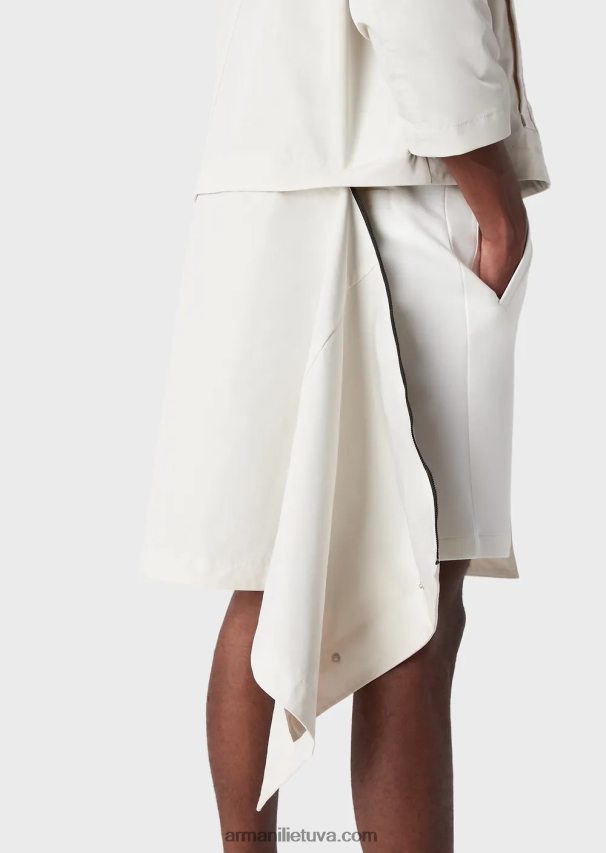 vyrųArmani Vandeniui atstumiančio atlasinio nailono paltas su nuimamu apvadu 02482X1325