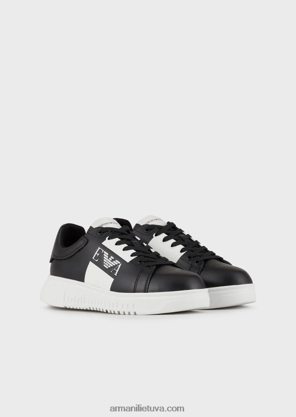 vyrųArmani odiniai sportbačiai su logotipu šone 02482X1869