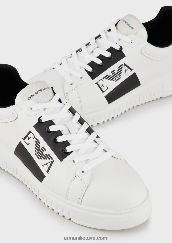 vyrųArmani odiniai sportbačiai su logotipu šone 02482X1870