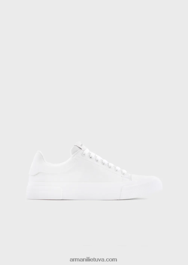 vyrų baltas Armani minkštos odos sportbačiai 02482X1893