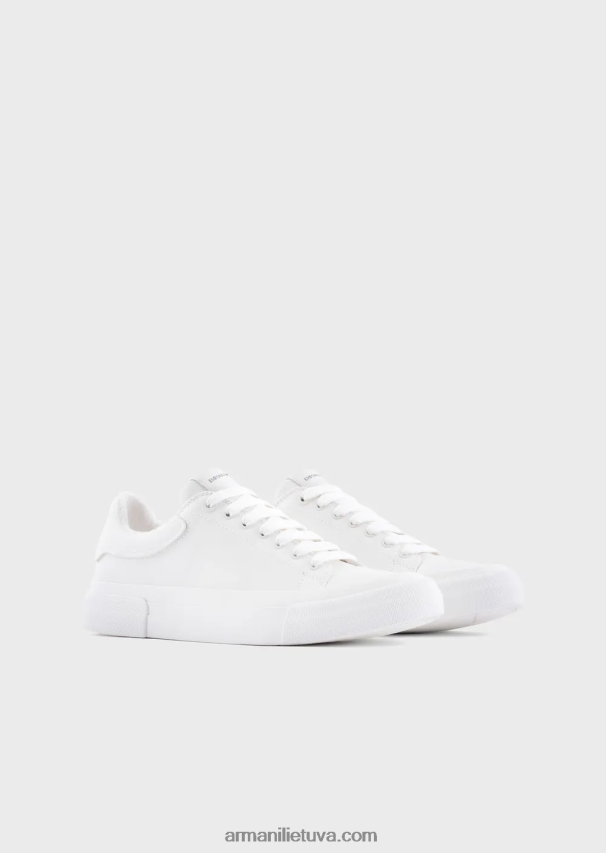 vyrų baltas Armani minkštos odos sportbačiai 02482X1893
