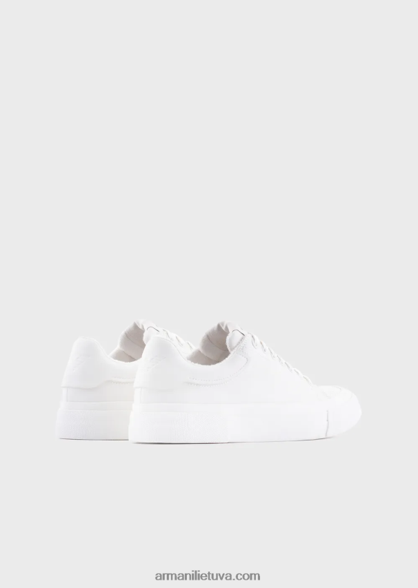 vyrų baltas Armani minkštos odos sportbačiai 02482X1893