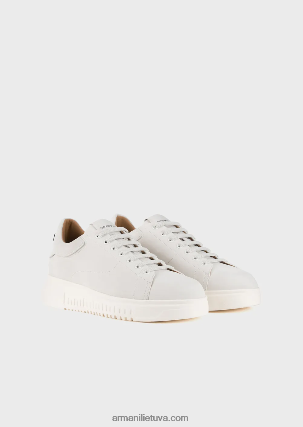 vyrų baltas Armani nubuko sportbačiai per dideliais padais 02482X1901