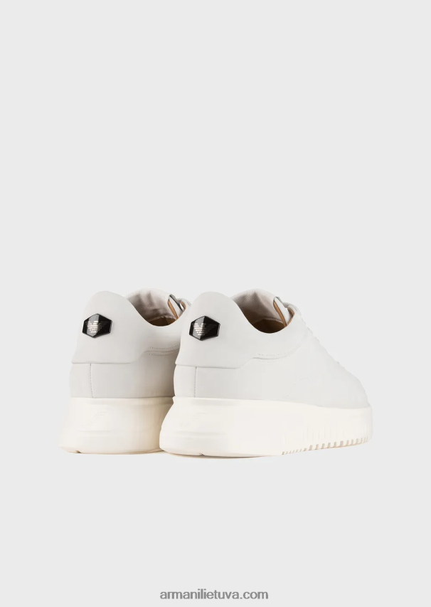 vyrų baltas Armani nubuko sportbačiai per dideliais padais 02482X1901