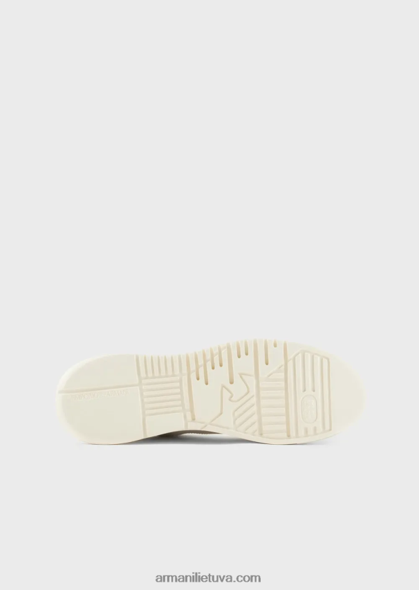 vyrų baltas Armani nubuko sportbačiai per dideliais padais 02482X1901