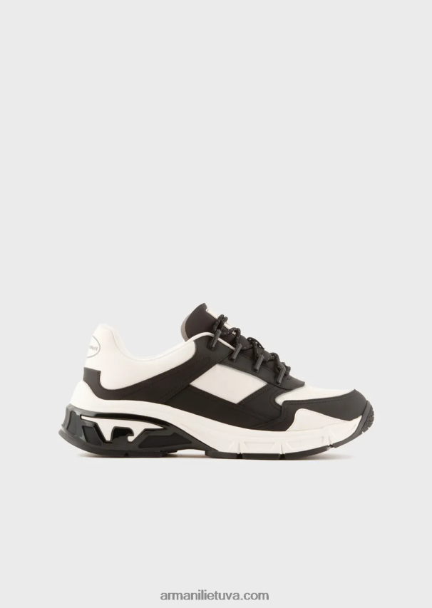 vyrų juodas Armani Kelioniniai būtiniausi guminiai ir nailoniniai sportbačiai 02482X1934