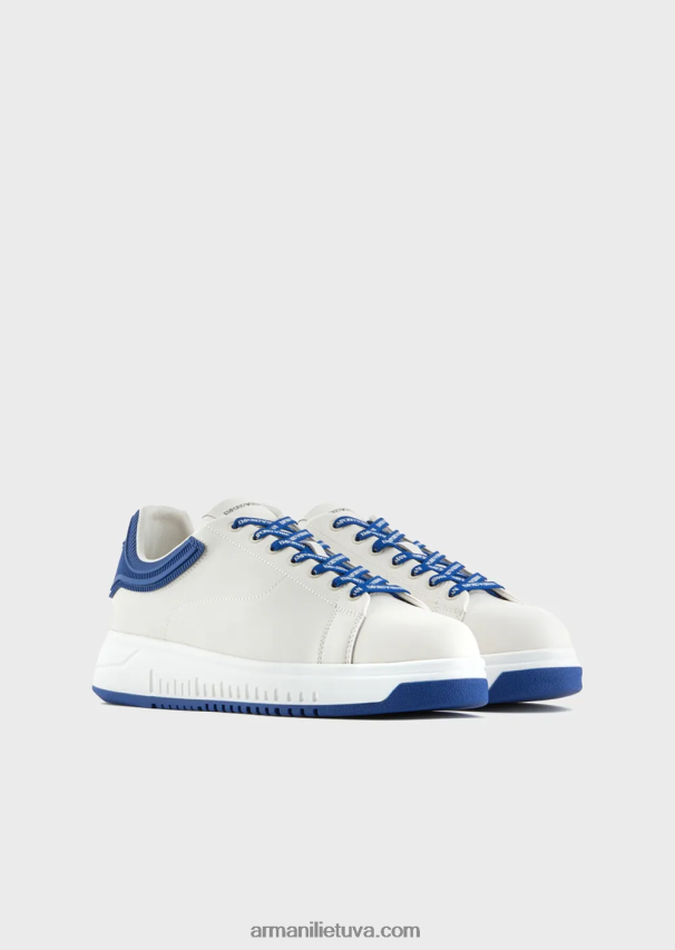 vyrų juodas Armani minkštos odos sportbačiai 02482X1864