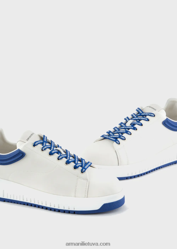 vyrų juodas Armani minkštos odos sportbačiai 02482X1864