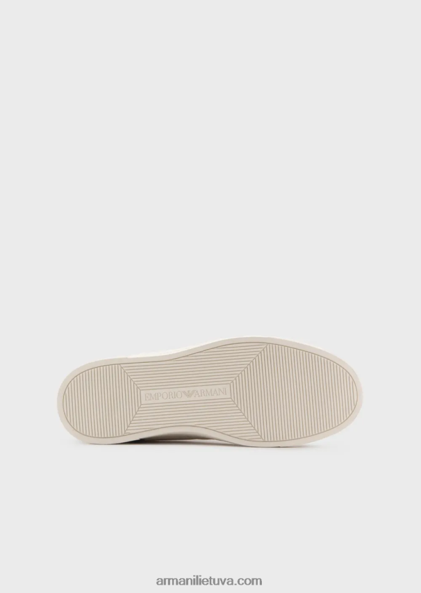 vyrų mėlyna Armani odiniai ir zomšiniai aukštakulniai sportbačiai 02482X1927