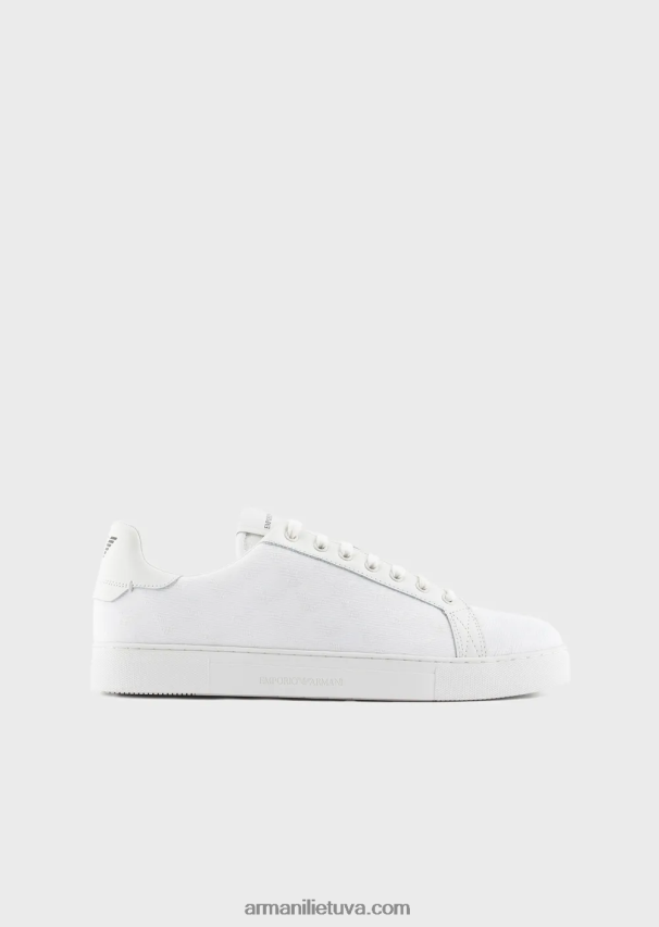 vyrų panna Armani nailoniniai sportbačiai su žakardo monograma 02482X1924