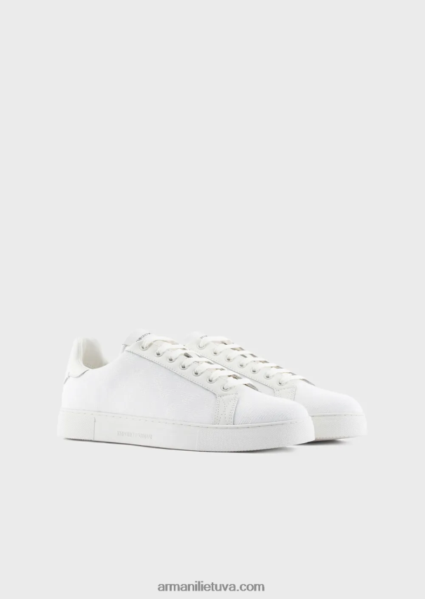 vyrų panna Armani nailoniniai sportbačiai su žakardo monograma 02482X1924