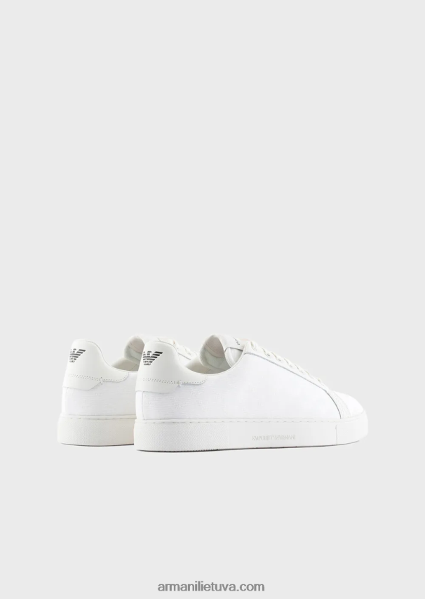 vyrų panna Armani nailoniniai sportbačiai su žakardo monograma 02482X1924