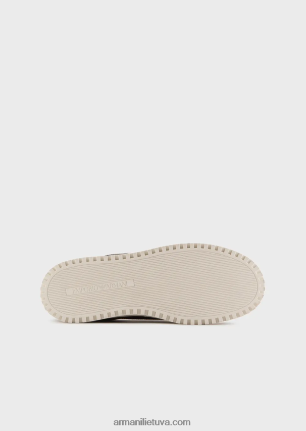 vyrų tamsiai mėlyna Armani zomšiniai ir nailoniniai sportbačiai 02482X1932