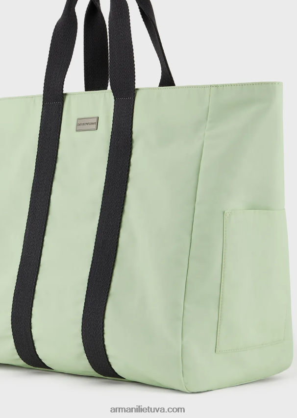 vyrųArmani apverčiamas nailoninis pirkėjo krepšys su delno atspaudais 02482X1989