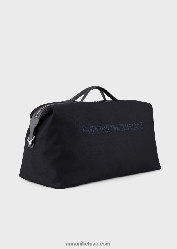vyrųArmani drobinis savaitgalio krepšys su odinėmis detalėmis 02482X1993