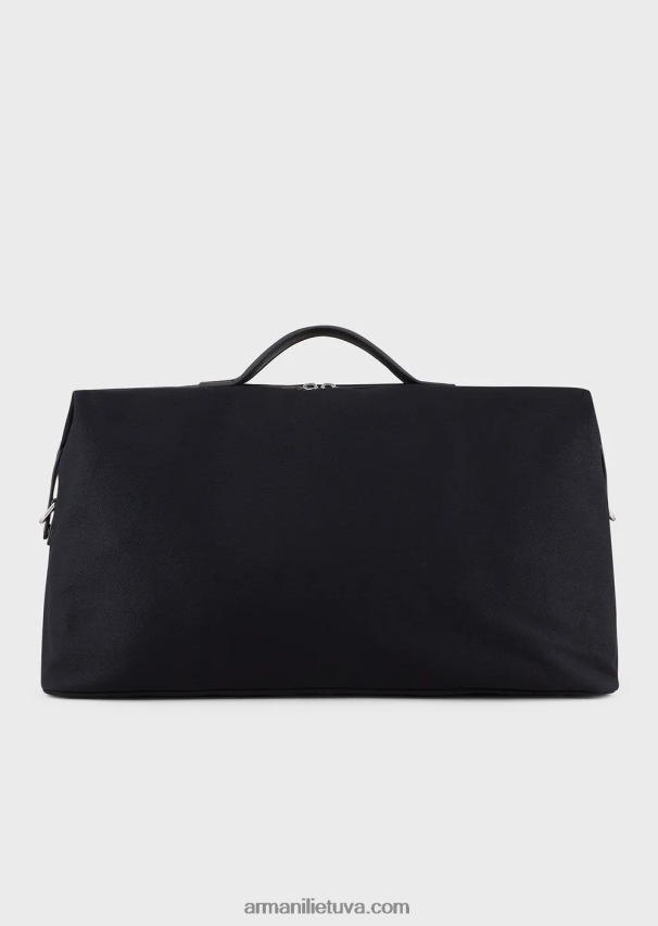 vyrųArmani drobinis savaitgalio krepšys su odinėmis detalėmis 02482X1993