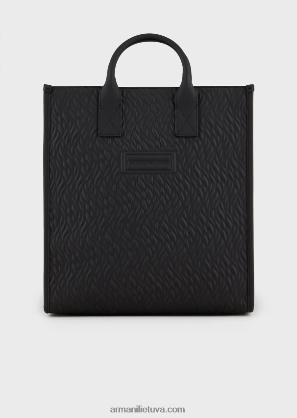 vyrųArmani guminis pirkėjo krepšys su banguotu dizainu 02482X1990