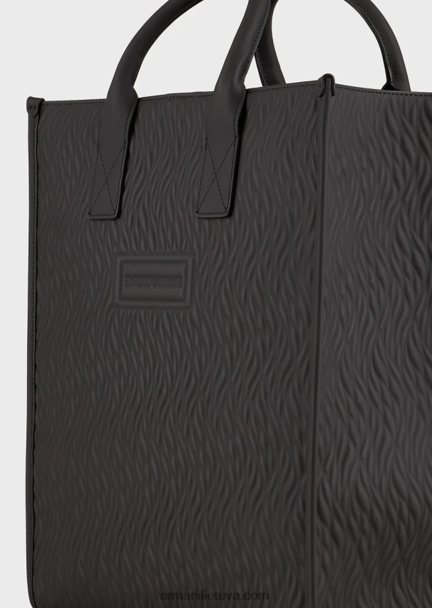 vyrųArmani guminis pirkėjo krepšys su banguotu dizainu 02482X1990