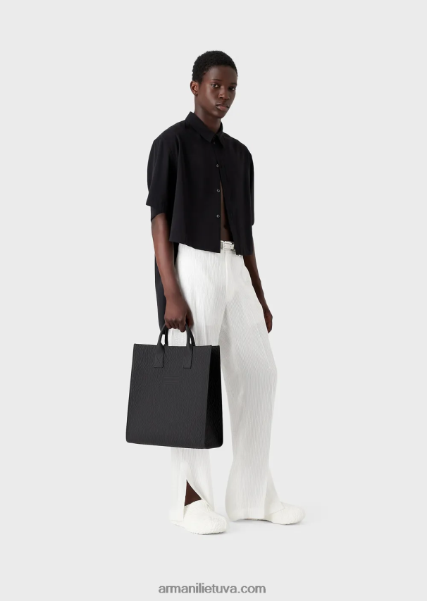 vyrųArmani guminis pirkėjo krepšys su banguotu dizainu 02482X1990