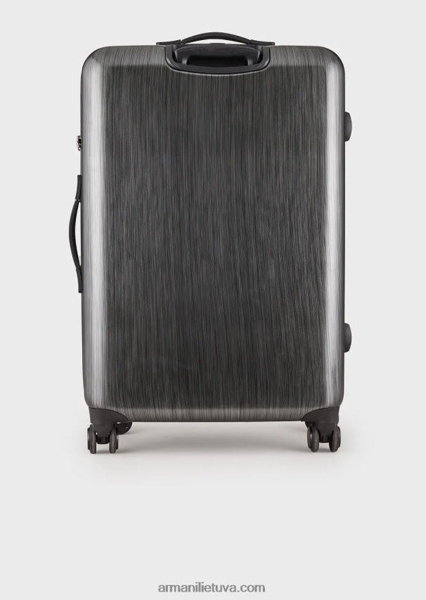 vyrų pilka Armani abs didelis vežimėlio krepšys su dideliu reljefiniu ereliu 02482X1995